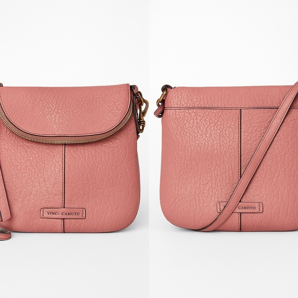 Vince Camuto Cory Crossbody Bag NWT | Cherry Blossom Pink Lamb Leather Purse
